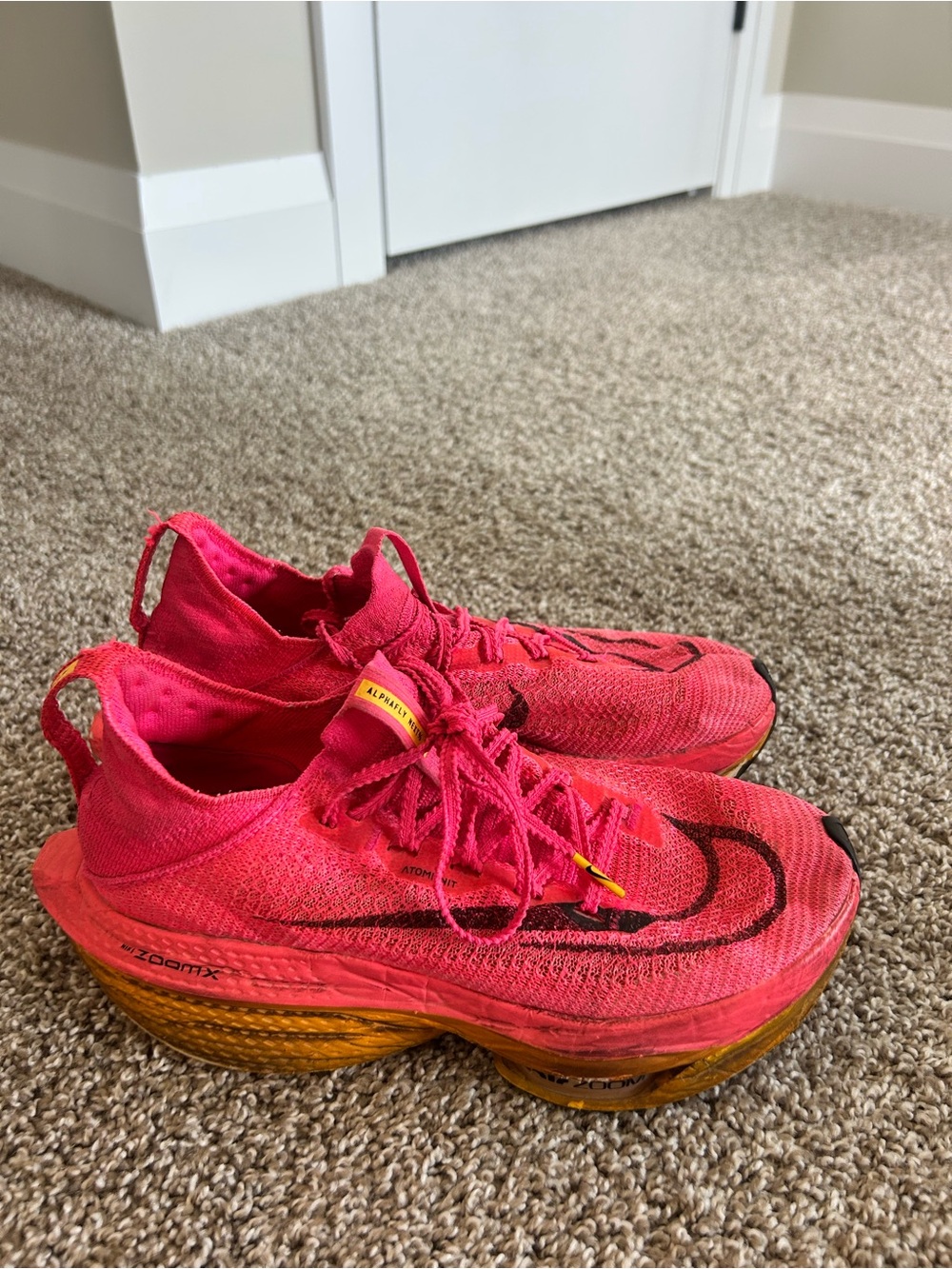 Nike Pink and Orange Women's Running Sneakers